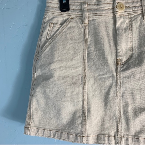 Free People Cream Topstitch Mini Skirt - Picture 5 of 11